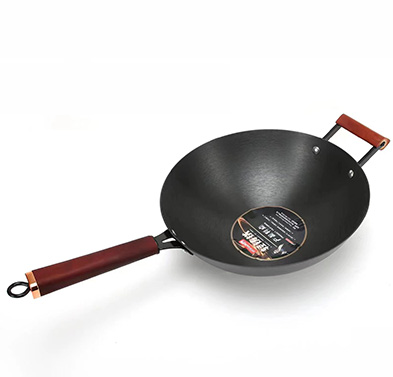 White steel non stick pan