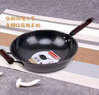 Black King Kong Real Stainless wok (ear)